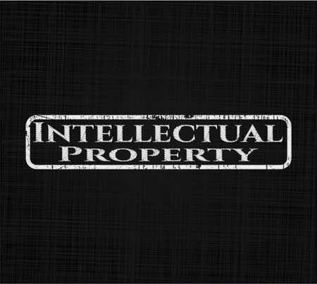 Intellectual property written with chalkboard texture