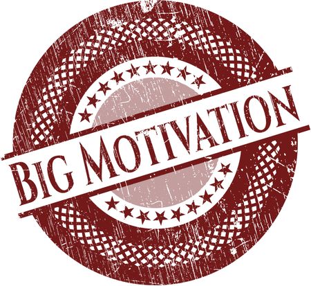 Big Motivation rubber grunge stamp