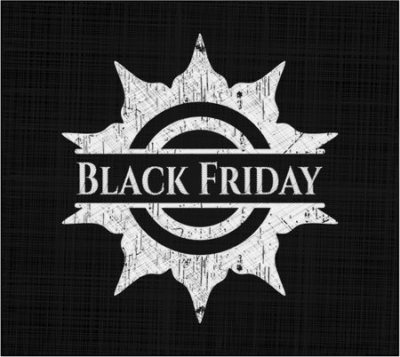 Black Friday with chalkboard texture