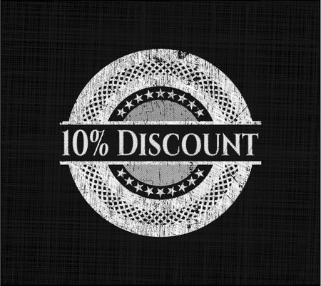 10% Discount chalk emblem