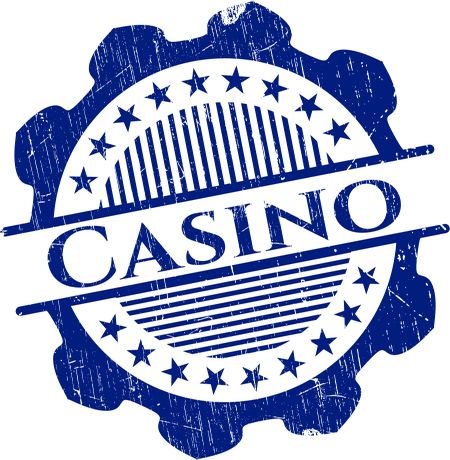 Casino rubber grunge stamp
