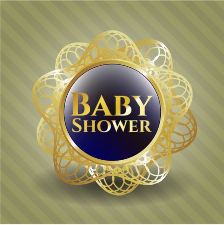 Baby Shower golden emblem