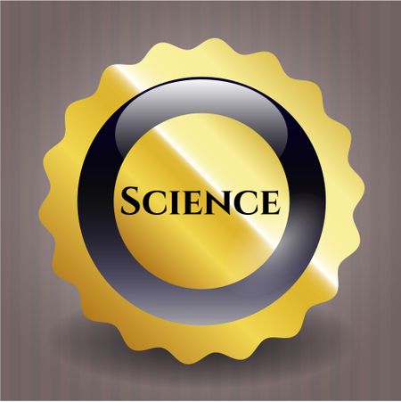 Science gold shiny emblem