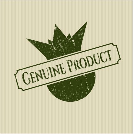 Genuine Product rubber texture