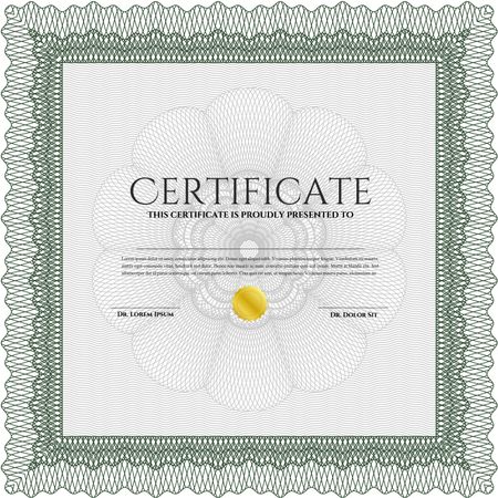 Certificate template or diploma template. With great quality guilloche pattern. Vector certificate template.Excellent design. 