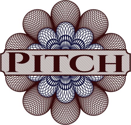 Pitch abstract linear rosette