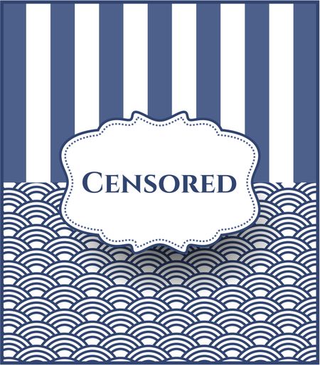 Censored retro style card, banner or poster