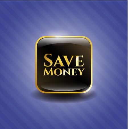 Save Money gold shiny emblem