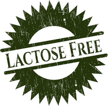Lactose Free rubber stamp with grunge texture