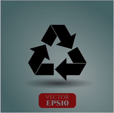 Recycle vector icon or symbol
