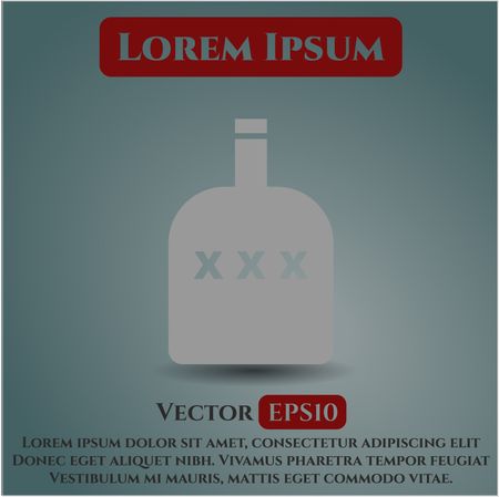 Bottle of alcohol vector icon