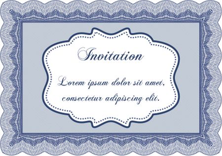 Invitation. With complex linear background. Good design. Vector illustration.