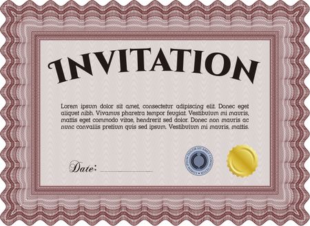 Formal invitation. With complex background. Customizable, Easy to edit and change colors.Elegant design. 