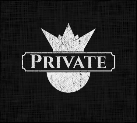 Private chalkboard emblem