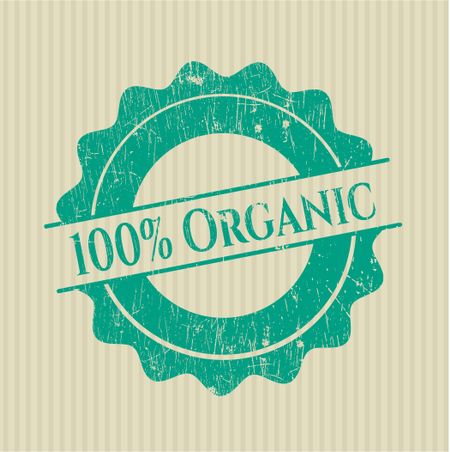 100% Organic grunge stamp