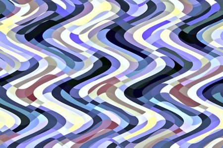 Parti-colored abstract of many overlapping horizontal and vertical sine waves for decoration and backgrounds with themes of variety, complexity, interconnection