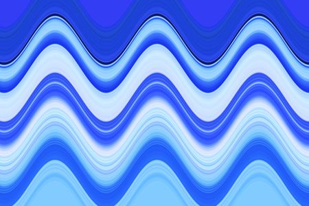 Abstract of horizontal waves in shades of blue for decoration and background