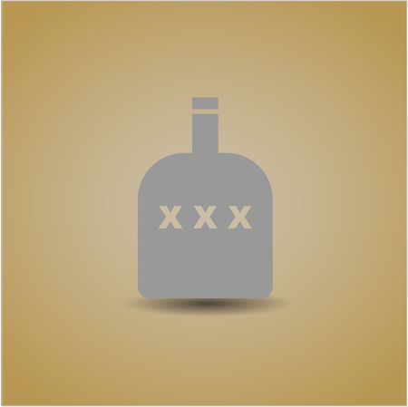 Bottle of alcohol vector symbol