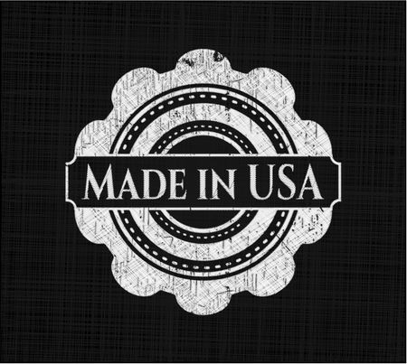 Made in USA on blackboard