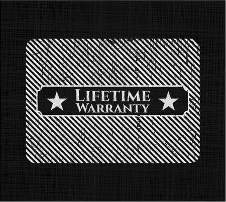 Life Time Warranty chalk emblem