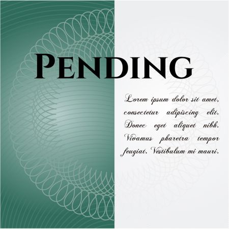 Pending banner or poster