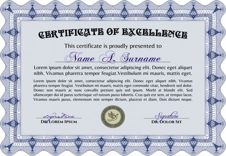 Certificate of achievement template. Frame certificate template Vector.With background. Superior design. 