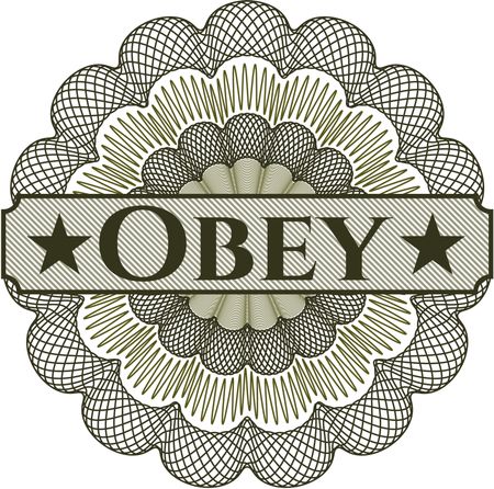 Obey money style rosette