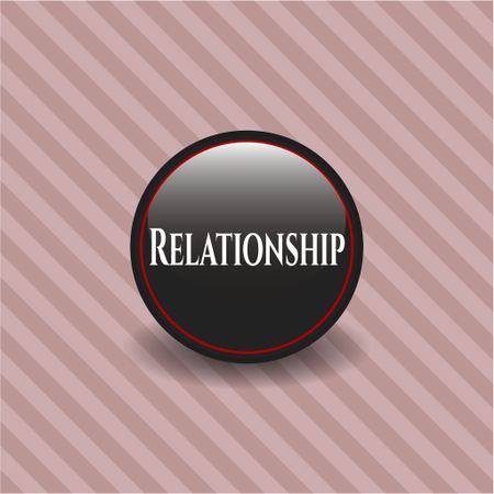Relationship black shiny badge