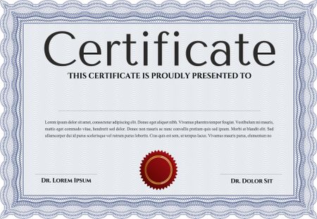 Certificate of achievement. With quality background. Complex design. Vector pattern that is used in money and certificate.
