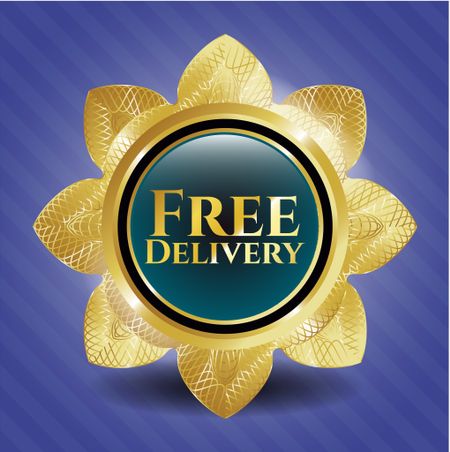 Free Delivery gold emblem