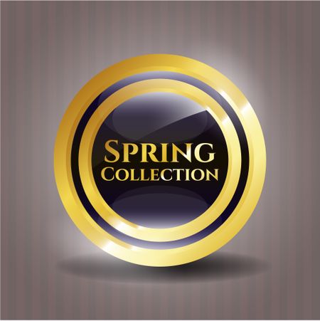 Spring Collection gold badge or emblem