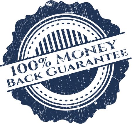 100% Money Back Guarantee rubber grunge seal