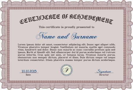Diploma template. Customizable, Easy to edit and change colors.Printer friendly. Cordial design. 