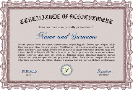 Diploma template. Customizable, Easy to edit and change colors.Printer friendly. Cordial design.