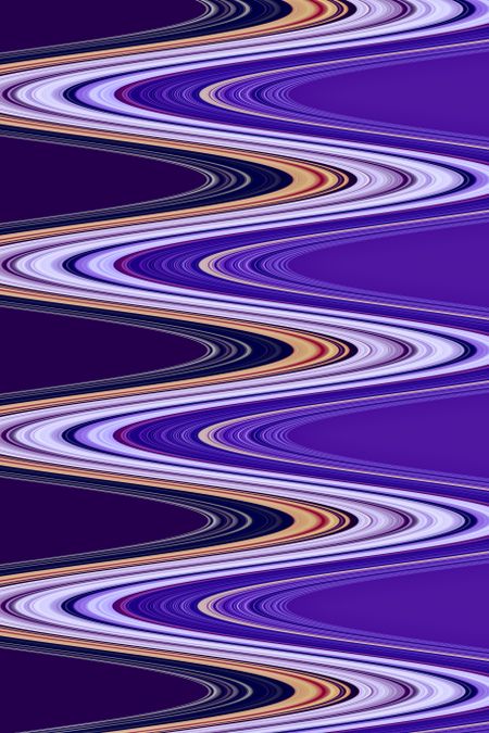 Abstract of a fluid vertical wave with dark violet partial parabolas on either side for decoration and background with themes of movement, repetition, symmetry