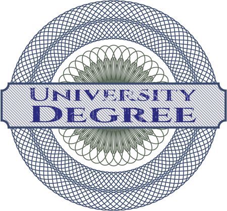 University Degree money style rosette
