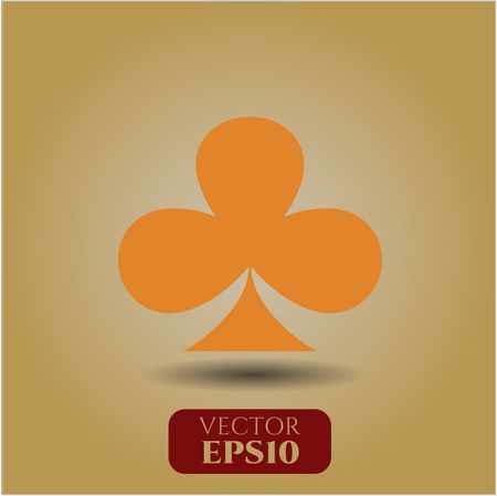 Poker clover vector icon