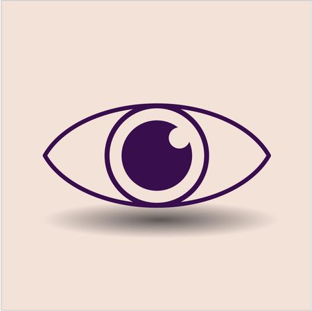 Eye vector icon or symbol