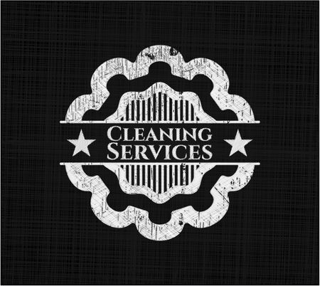 Cleaning Services written on a blackboard