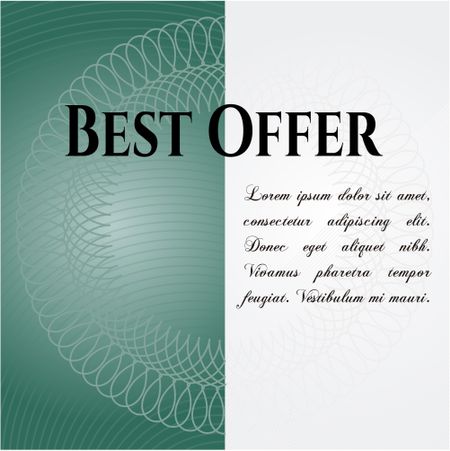 Best Offer card or banner