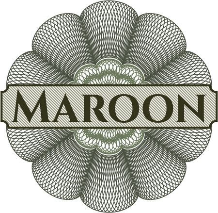 Maroon money style rosette