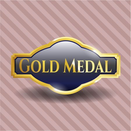Gold Medal gold emblem or badge