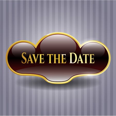 Save the Date gold badge