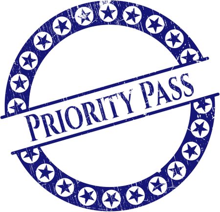Priority Pass grunge stamp