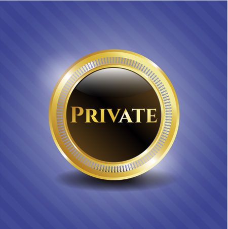 Private gold shiny emblem