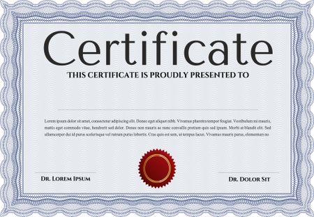 Certificate template. Complex design. Border, frame.With quality background.