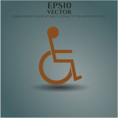 Disabled (Wheelchair) vector icon or symbol