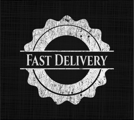 Fast Delivery written with chalkboard texture