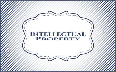 Intellectual property card with nice design