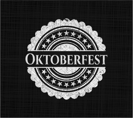 Oktoberfest chalkboard emblem on black board